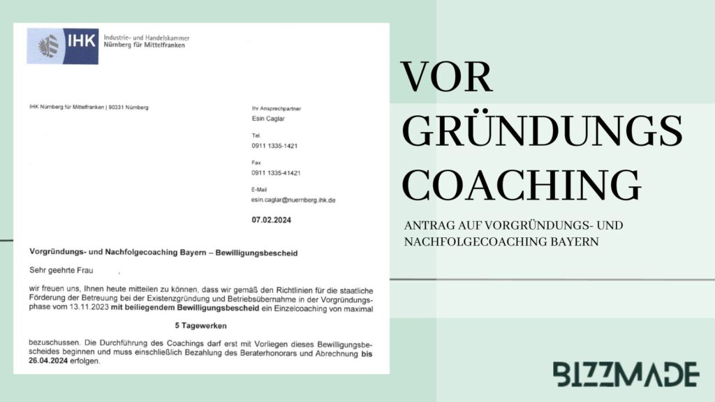 Vorgründungscoaching IHK Bayern - AVGS Gründungsberatung
